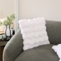 Coussin fourrure 3D ZEPHY blanc