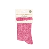 Chaussettes Feston Courtes Paillettes Rose