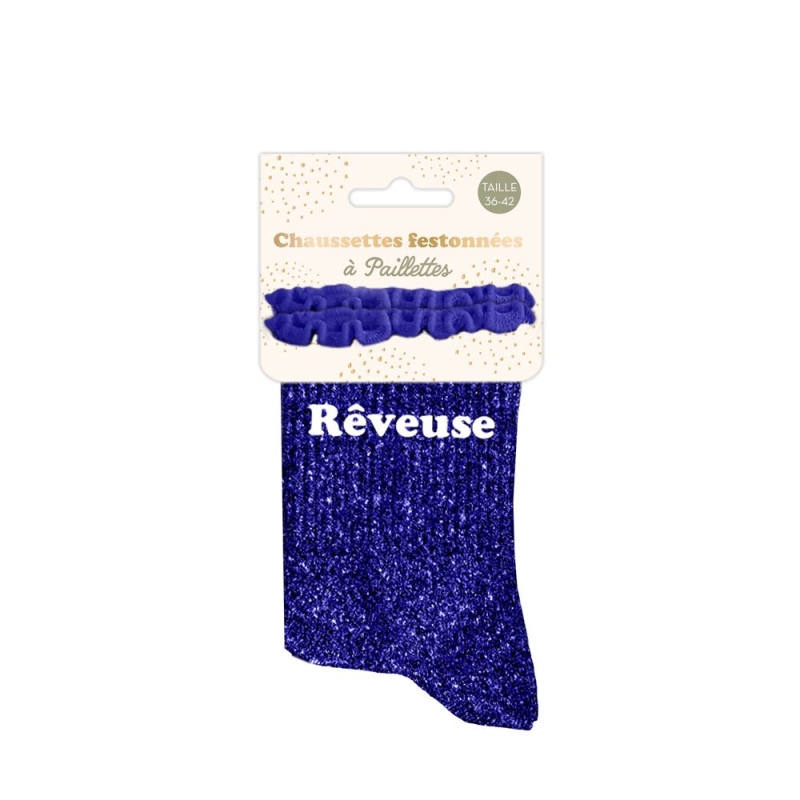 Chaussettes Feston Courtes Paillettes Reveuse