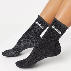 Chaussettes Feston Courtes Paillettes Badass