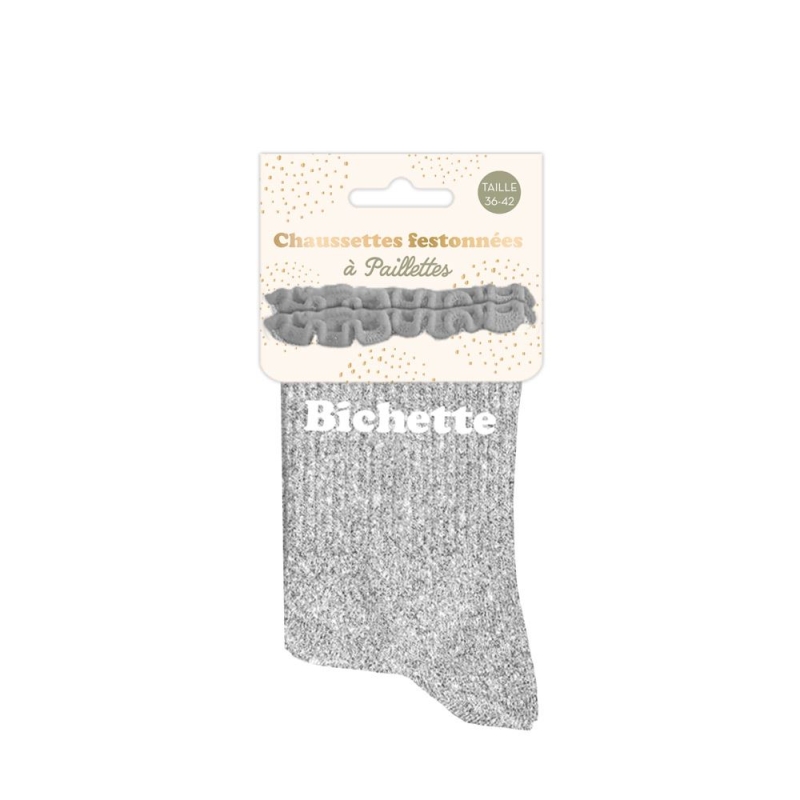 Chaussettes Feston Courtes Paillettes Bichette