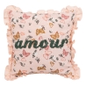 Coussin carré Alina 40 x 40 cm coton brodé AMOUR