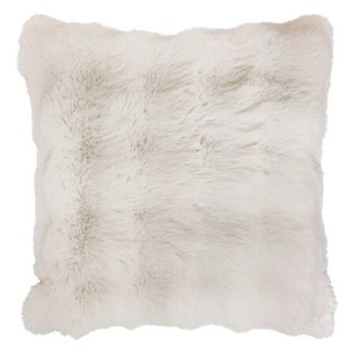 Coussin fourrure 3D ZEPHY blanc