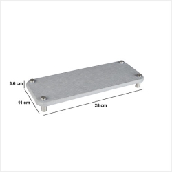 Plateau de cuisine 28 x 11 cm diatomite gris