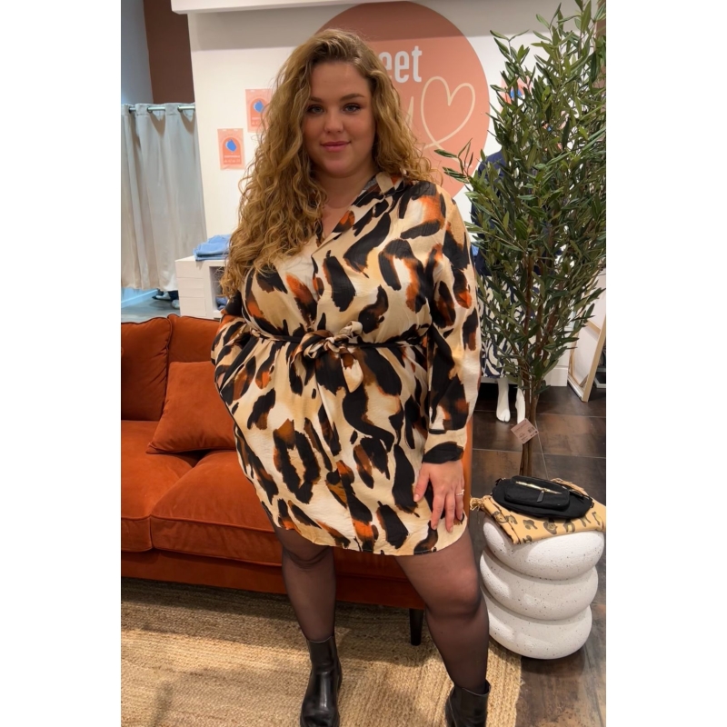 Robe tunique Emeline motif leopard curvy