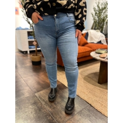 Jeans bleu MOM fit griffé...