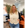 GILET SANS MANCHES MOUMOUTE COEUR AMOUR AU DOS BLANC CURVY