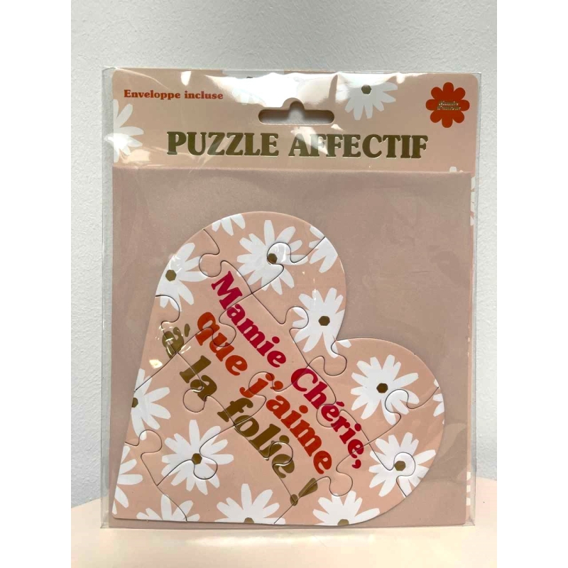 Puzzle  " Mamie chérie que j'aime a la folie "