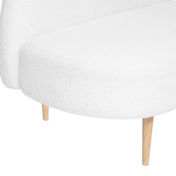 Banquette Insi 2 places 172 x 75x x 72 cm bouclette blanc