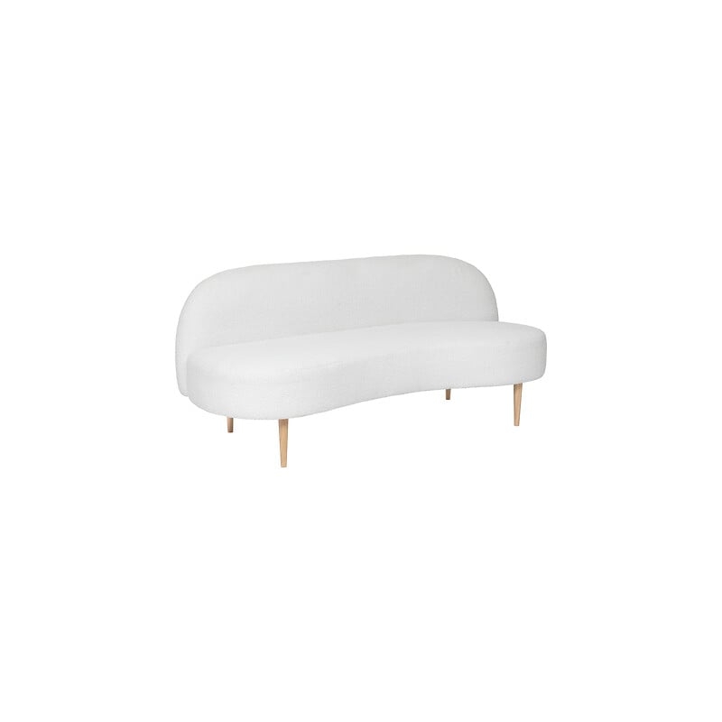 Banquette Insi 2 places 172 x 75x x 72 cm bouclette blanc