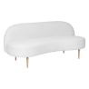 Banquette Insi 2 places 172 x 75x x 72 cm bouclette blanc