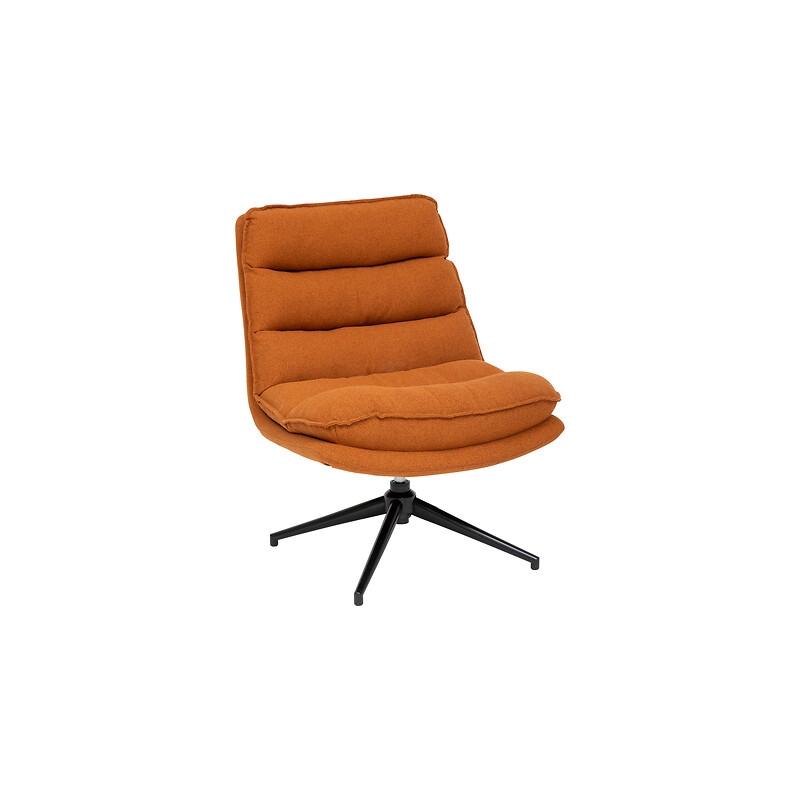 Fauteuil pivotant Harper pied métal ambre