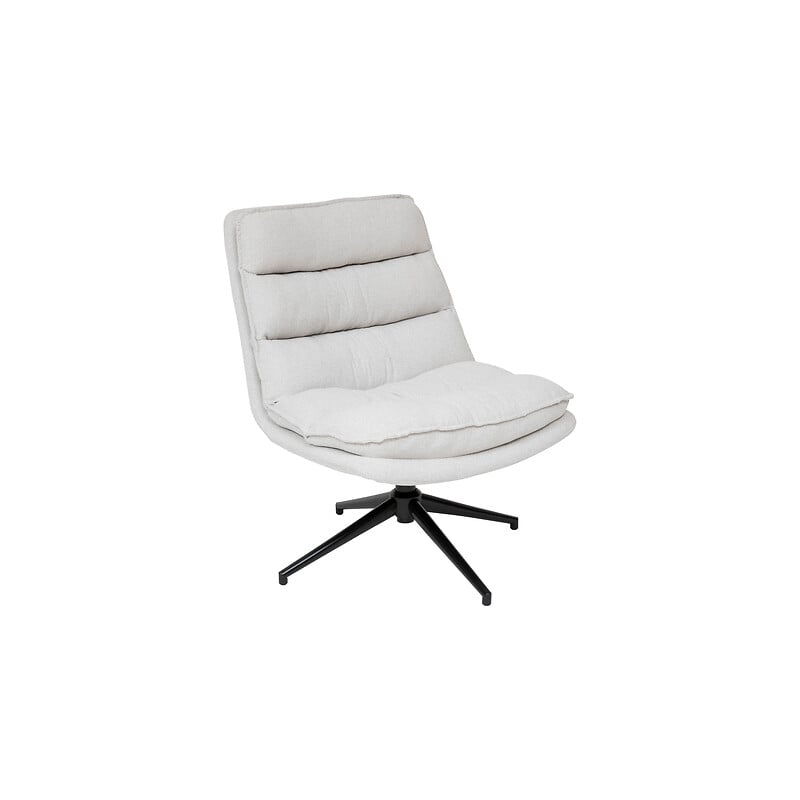 Fauteuil pivotant Harper pied métal blanc