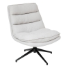 Fauteuil pivotant Harper pied métal blanc