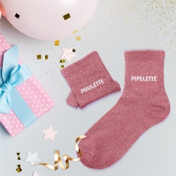 Chaussettes Paillettes Duo Poulette Pipelette