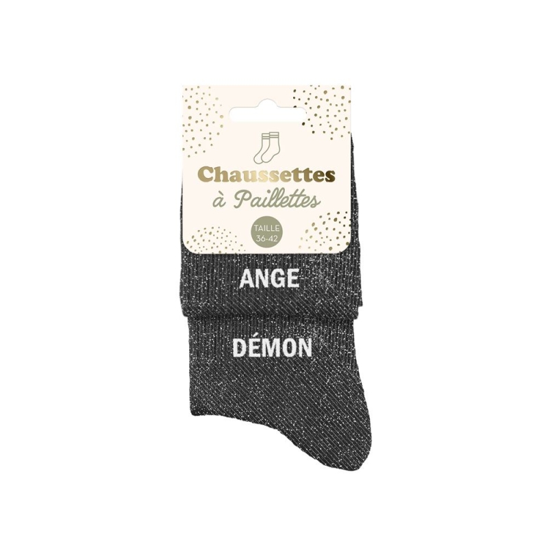 Chaussettes Paillettes Duo Ange DÉmon