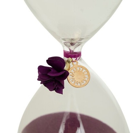 Sablier Belli 20 cm verre violet