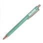 Stylo paillettes turquoise raleuse