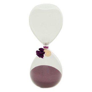 Sablier Belli 20 cm verre violet