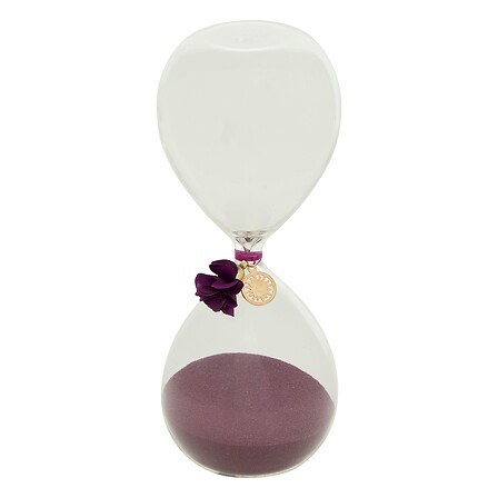 Sablier Belli 20 cm verre violet