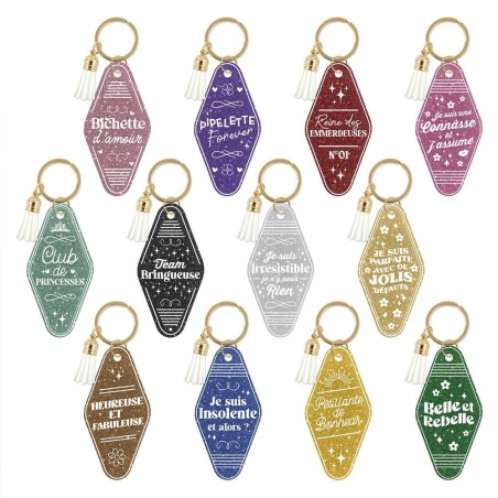 Porte clés motel paillettes