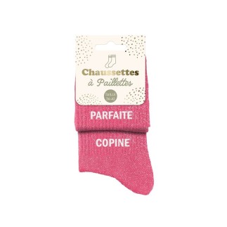 Chaussettes paillettes duo parfaite copine