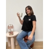 T-shirt Coloré "Coffee Mood" Noir