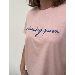 T-shirt Coloré "Dancing queen" Rose