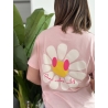 T-shirt Coloré "Good vibes only " Rose