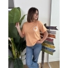 T-shirt Coloré "Good vibes only " Orange