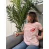 T-shirt Coloré "Amour Pimenté" Rose