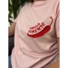 T-shirt Coloré "Amour Pimenté" Rose