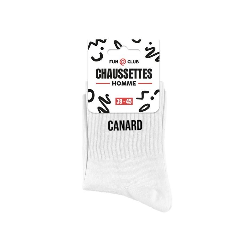 Chaussettes blanches canard