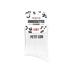 Chaussettes blanches petit con
