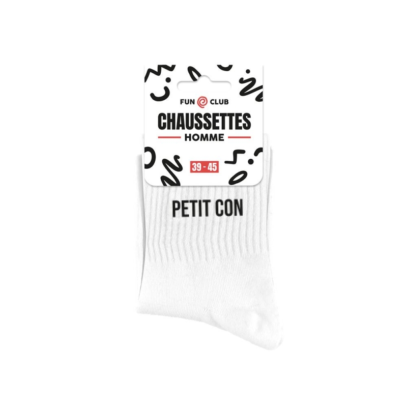 Chaussettes blanches petit con
