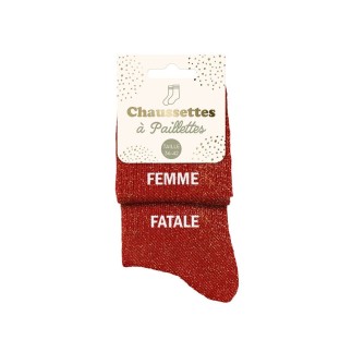 Chaussettes paillettes duo femme fatale