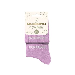 Chaussettes paillettes duo princesse connasse