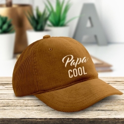 Casquette velours papa cool