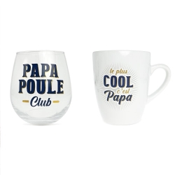 Coffret verre et tasse papa