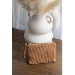 Porte monnaie velour marron