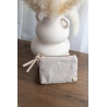 Porte monnaie velour beige