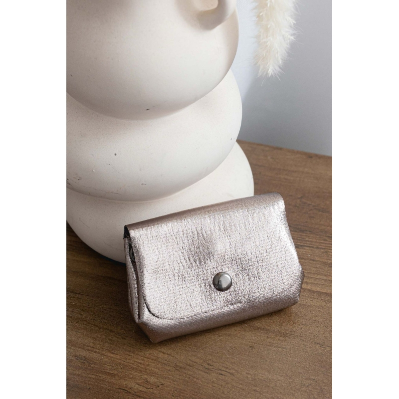Porte monnaie irisé rose gold