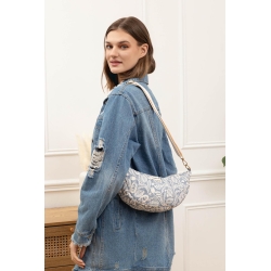 Sac banane imprimé demi lune bleu