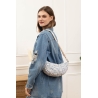 Sac banane imprimé demi lune bleu
