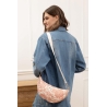 Sac banane imprimé floral demi lune orange