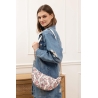 Sac banane motif floral demi lune rouge