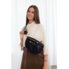 Sac banane velour noir avec double zip