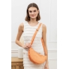 Sac banane velour orange demi lune
