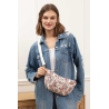 Sac banane imprimé floral Rouge