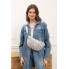 Sac banane imprimé floral bleu